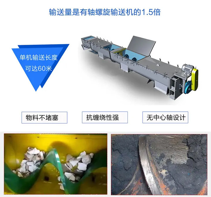 無軸螺旋輸送機優缺點